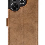 Uray store Xiaomi Redmi 13 4G Kılıf Trend S Plus Kapaklı Kılıf - Taba