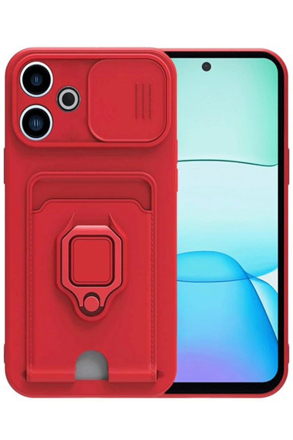 newface-xiaomi-redmi-13-4g-kilif-zuma-kartvizitli-yuzuklu-silikon-kirmizi-default Uray store Xiaomi Redmi 13 4G Kılıf Zuma Kartvizitli Yüzüklü Silikon - Kırmızı - Görsel 1