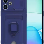 Uray store Xiaomi Redmi 13 4G Kılıf Zuma Kartvizitli Yüzüklü Silikon - Lacivert