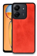 Uray store Xiaomi Redmi 13C Kılıf Aras Deri Kapak - Kırmızı