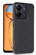 Uray store Xiaomi Redmi 13C Kılıf Aras Deri Kapak - Siyah - Görsel 2