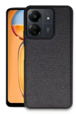 Uray store Xiaomi Redmi 13C Kılıf Aras Deri Kapak - Siyah