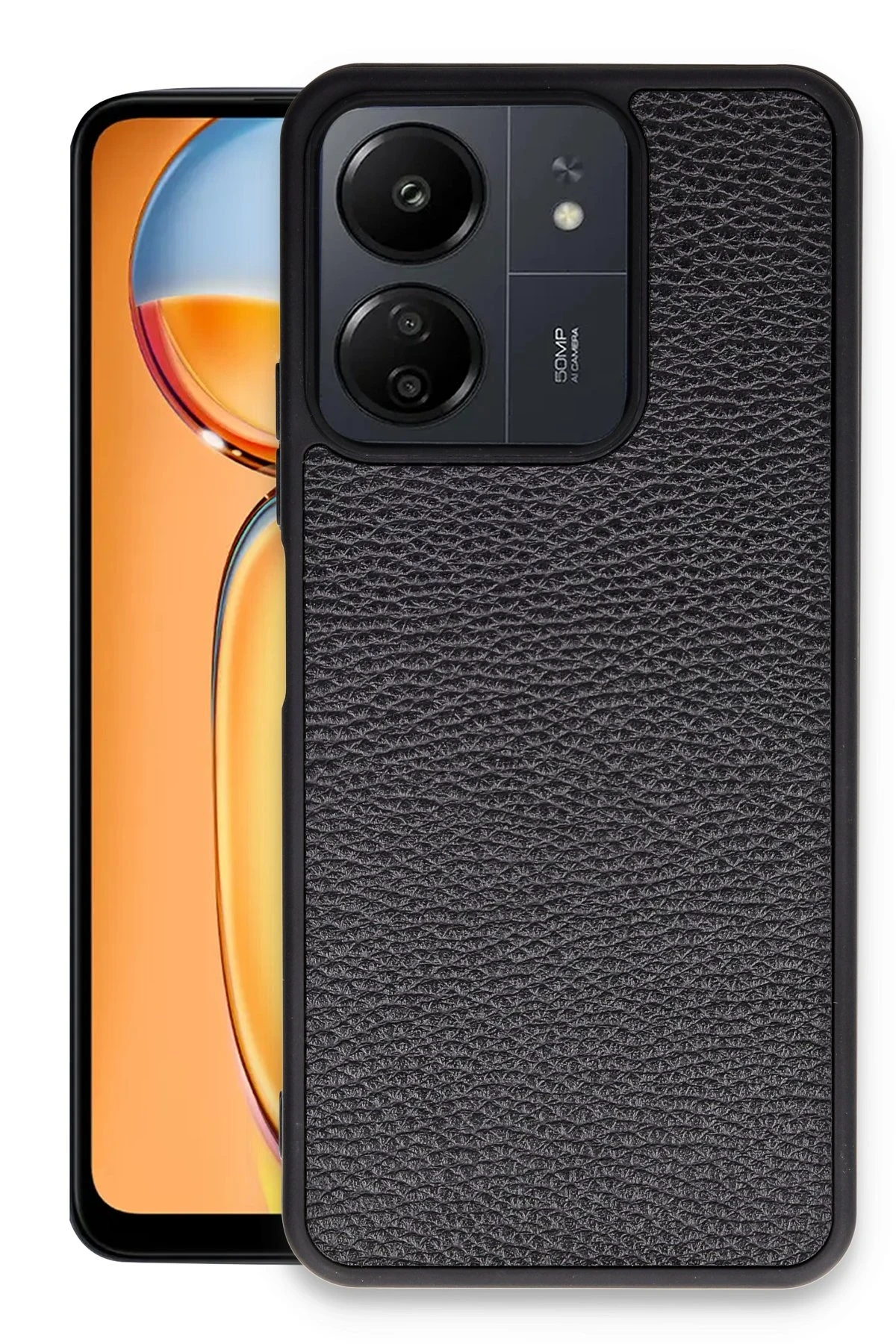 newface-xiaomi-redmi-13c-kilif-aras-deri-kapak-siyah-default Uray store Xiaomi Redmi 13C Kılıf Aras Deri Kapak - Siyah - Görsel 1