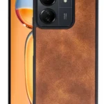 Uray store Xiaomi Redmi 13C Kılıf Aras Deri Kapak - Taba
