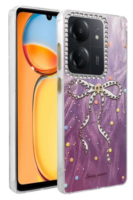 Uray store Xiaomi Redmi 13C Kılıf Blade Aynalı Desenli Kapak - Desen 1