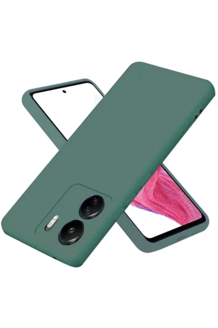 Uray store Xiaomi Redmi 13C Kılıf First Silikon - Koyu Yeşil