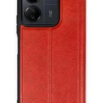 Uray store Xiaomi Redmi 13C Kılıf Flip Cover - Kırmızı