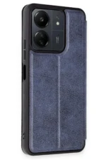 Uray store Xiaomi Redmi 13C Kılıf Flip Cover - Lacivert - Görsel 2