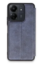 Uray store Xiaomi Redmi 13C Kılıf Flip Cover - Lacivert