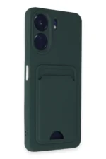 Uray store Xiaomi Redmi 13C Kılıf Kelvin Kartvizitli Silikon - Koyu Yeşil - Görsel 2