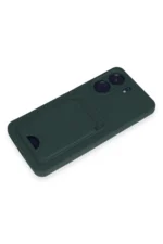 Uray store Xiaomi Redmi 13C Kılıf Kelvin Kartvizitli Silikon - Koyu Yeşil - Görsel 4