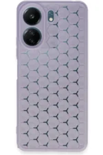 Uray store Xiaomi Redmi 13C Kılıf Petek Silikon Kapak - Lila