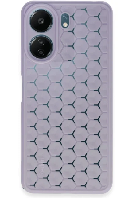 Uray store Xiaomi Redmi 13C Kılıf Petek Silikon Kapak - Lila