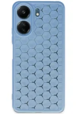 Uray store Xiaomi Redmi 13C Kılıf Petek Silikon Kapak - Mavi