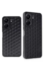 Uray store Xiaomi Redmi 13C Kılıf Petek Silikon Kapak - Siyah - Görsel 3