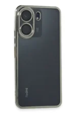 Uray store Xiaomi Redmi 13C Kılıf Razer Lensli Silikon - Gümüş