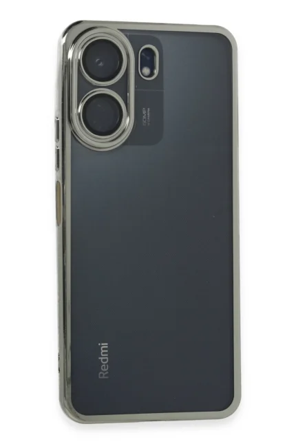 Uray store Xiaomi Redmi 13C Kılıf Razer Lensli Silikon - Gümüş