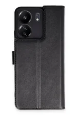 Uray store Xiaomi Redmi 13C Kılıf Trend S Plus Kapaklı Kılıf - Siyah