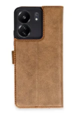 Uray store Xiaomi Redmi 13C Kılıf Trend S Plus Kapaklı Kılıf - Taba