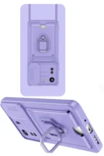 Uray store Xiaomi Redmi 13C Kılıf Zuma Kartvizitli Yüzüklü Silikon - Lila - Görsel 2