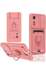 Uray store Xiaomi Redmi 13C Kılıf Zuma Kartvizitli Yüzüklü Silikon - Pembe