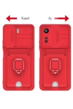 Uray store Xiaomi Redmi 13C Kılıf Zuma Kartvizitli Yüzüklü Silikon - Pembe - Görsel 6
