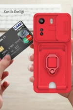 Uray store Xiaomi Redmi 13C Kılıf Zuma Kartvizitli Yüzüklü Silikon - Yeşil - Görsel 3