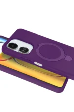 Uray store Xiaomi Redmi 13C Regal Magsafe Standlı Kapak - Derin Mor - Görsel 3