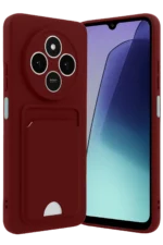 Uray store Xiaomi Redmi 14C Kelvin Kartvizitli Silikon - Bordo
