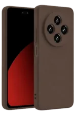 Uray store Xiaomi Redmi 14C Kılıf First Silikon - Kahverengi