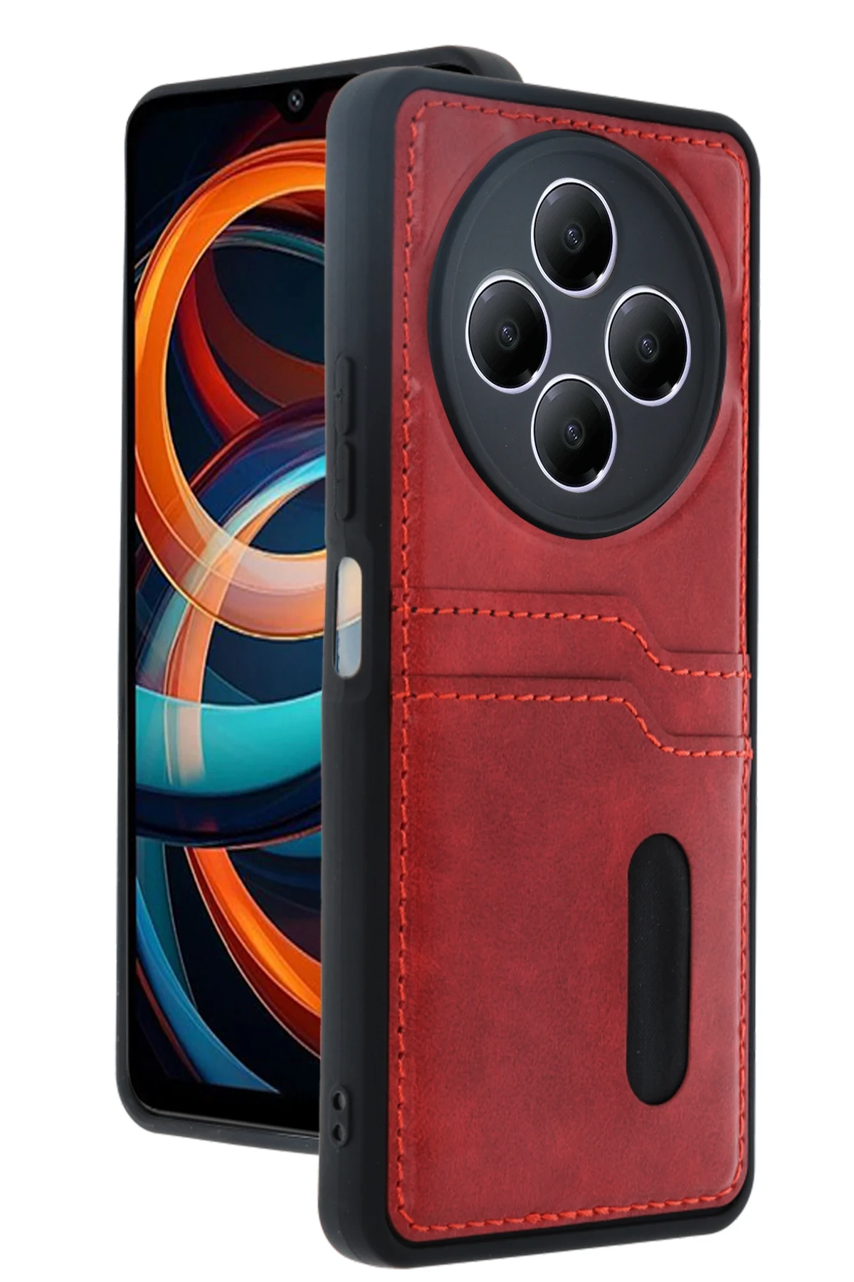 newface-xiaomi-redmi-14c-kilif-sara-kartvizitli-deri-kilif-kirmizi-default Uray store Xiaomi Redmi 14C Kılıf Sara Kartvizitli Deri Kılıf - Kırmızı - Görsel 1