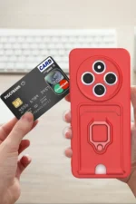 Uray store Xiaomi Redmi 14C Kılıf Zuma Kartvizitli Yüzüklü Silikon - Pembe - Görsel 2