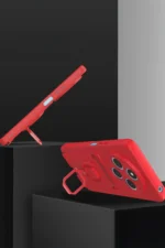 Uray store Xiaomi Redmi 14C Kılıf Zuma Kartvizitli Yüzüklü Silikon - Pembe - Görsel 3