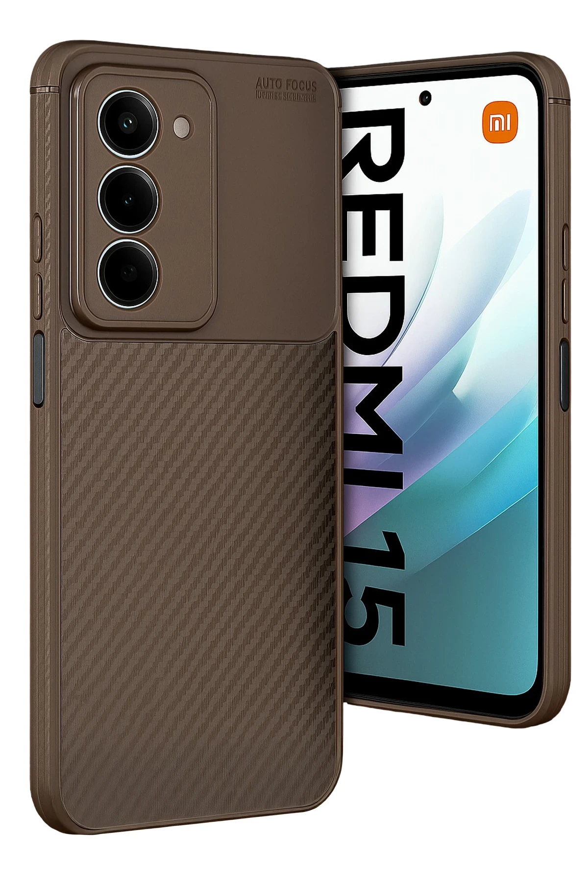 newface-xiaomi-redmi-15-5g-auto-focus-karbon-kapak-kahverengi-default Uray store Xiaomi Redmi 15 4G Auto Focus Karbon Kapak - Kahverengi - Görsel 1