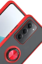 Uray store Xiaomi Redmi 15 4G Montreal Yüzüklü Silikon Kapak - Kırmızı - Görsel 2