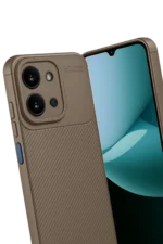 Uray store Xiaomi Redmi 15C 4G Auto Focus Karbon Kapak - Kahverengi - Görsel 3
