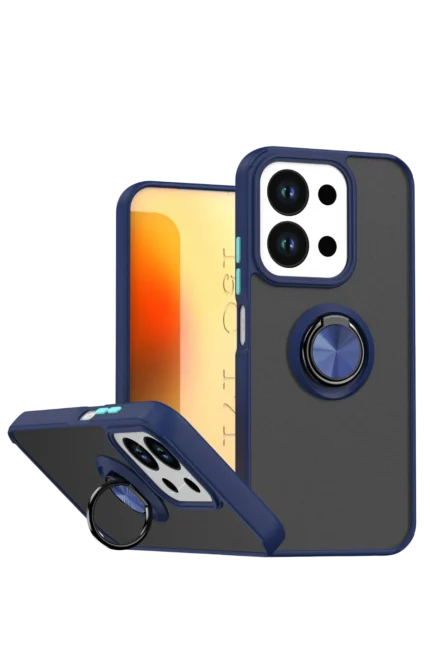 Uray store Xiaomi Redmi 15C 4G Montreal Yüzüklü Silikon Kapak - Lacivert