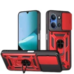 Uray store Xiaomi Redmi 15C 4G Pars Lens Yüzüklü Silikon - Kırmızı