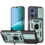 Uray store Xiaomi Redmi 15C 4G Pars Lens Yüzüklü Silikon - Yeşil