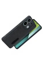 Uray store Xiaomi Redmi 15C 4G Sara Kartvizitli Deri Kılıf - Siyah - Görsel 2