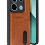 Uray store Xiaomi Redmi 15C 4G Sara Kartvizitli Deri Kılıf - Taba