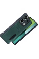 Uray store Xiaomi Redmi 15C 4G Sara Kartvizitli Deri Kılıf - Yeşil - Görsel 2