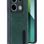 Uray store Xiaomi Redmi 15C 4G Sara Kartvizitli Deri Kılıf - Yeşil