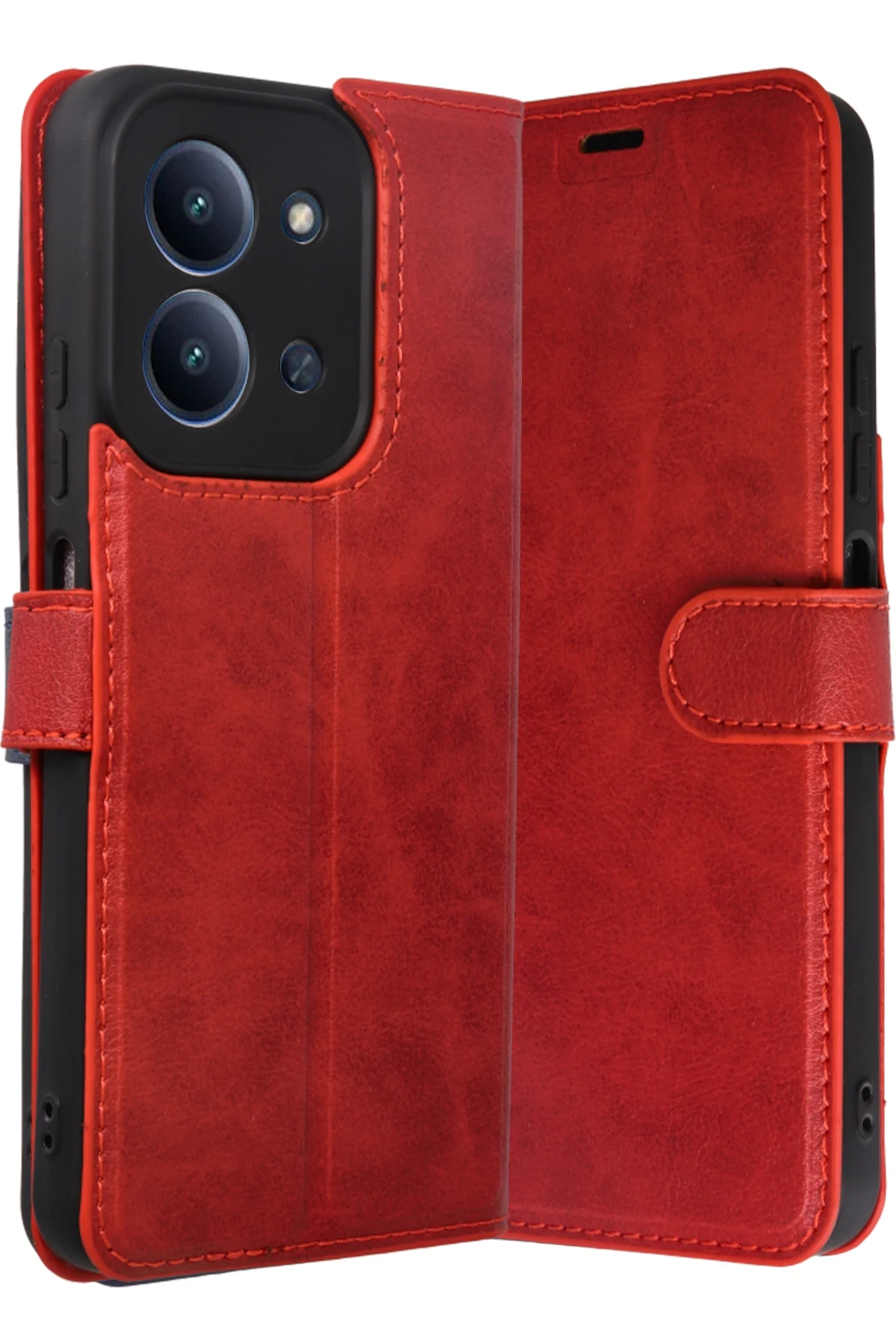 newface-xiaomi-redmi-15c-4g-trend-s-plus-kapakli-kilif-kirmizi-default Uray store Xiaomi Redmi 15C 4G Trend S Plus Kapaklı Kılıf - Kırmızı - Görsel 1