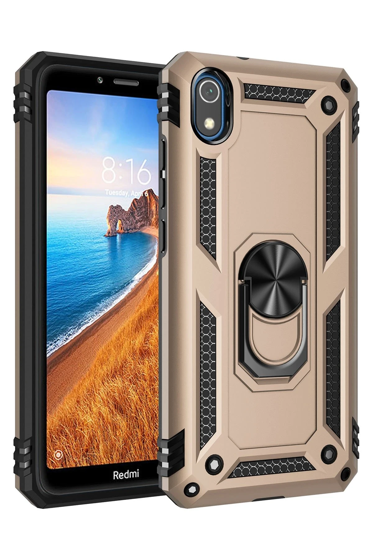 newface-xiaomi-redmi-7a-kilif-sofya-yuzuklu-silikon-kapak-gold-default Uray store Xiaomi Redmi 7A Kılıf Sofya Yüzüklü Silikon Kapak - Gold - Görsel 1
