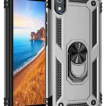 Uray store Xiaomi Redmi 7A Kılıf Sofya Yüzüklü Silikon Kapak - Gümüş