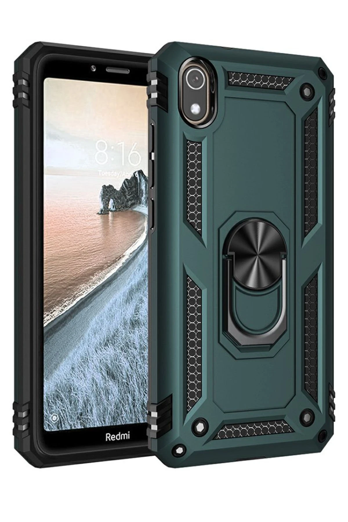 newface-xiaomi-redmi-7a-kilif-sofya-yuzuklu-silikon-kapak-yesil-default Uray store Xiaomi Redmi 7A Kılıf Sofya Yüzüklü Silikon Kapak - Yeşil - Görsel 1