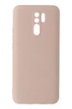 Uray store Xiaomi Redmi 9 Kılıf Nano içi Kadife Silikon - Pudra