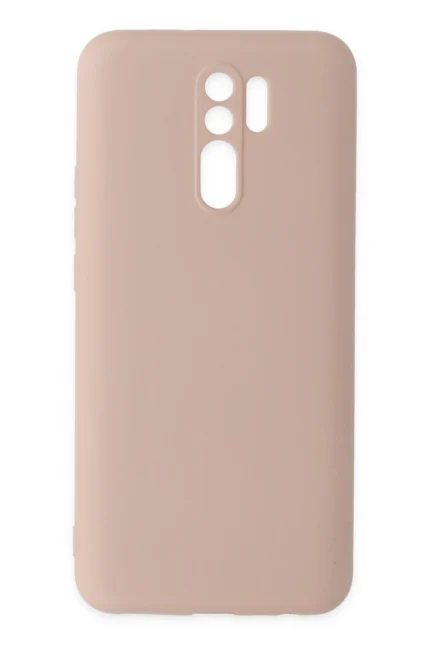 Uray store Xiaomi Redmi 9 Kılıf Nano içi Kadife Silikon - Pudra