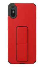Uray store Xiaomi Redmi 9A Kılıf Mega Standlı Silikon - Kırmızı